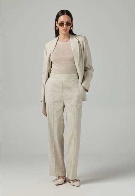 Striped Wide Leg Trousers