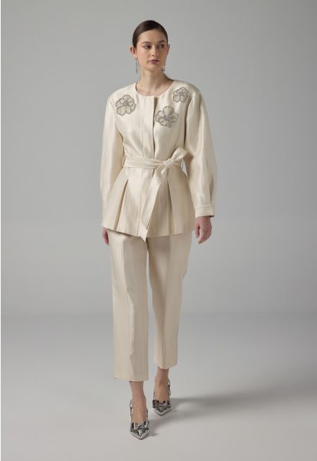 Elastic Waist Basic Trousers