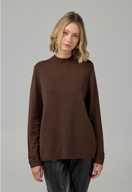 Basic Long Sleeve Knitted Sweater