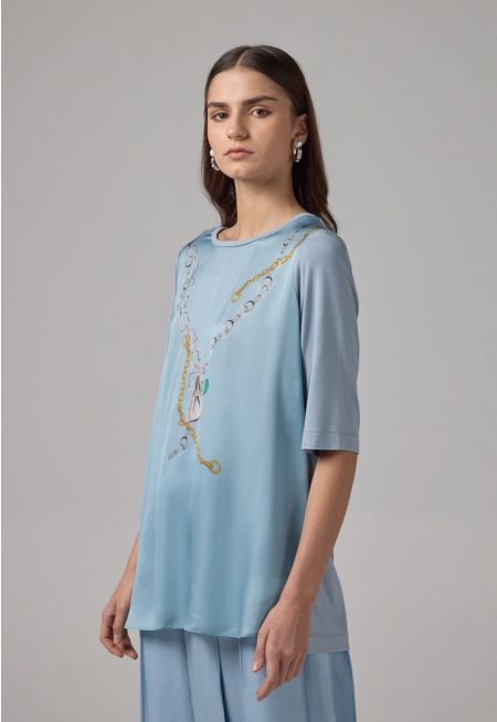 Chain Print Short Sleeve T-Shirt