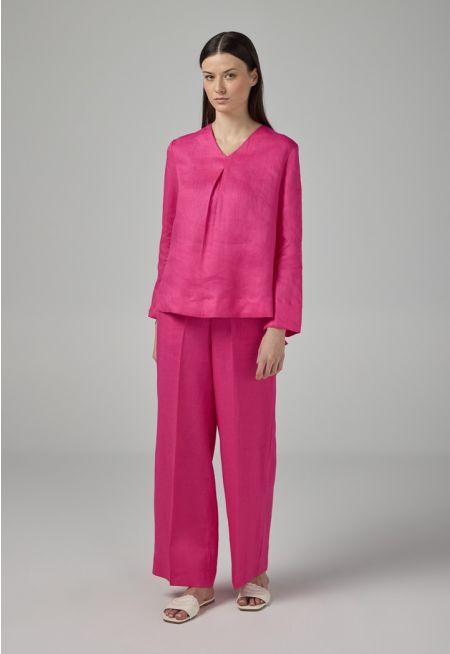 Linen Wide Leg Trousers