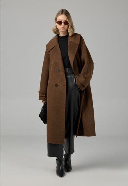Solid Mohair Midi Coat