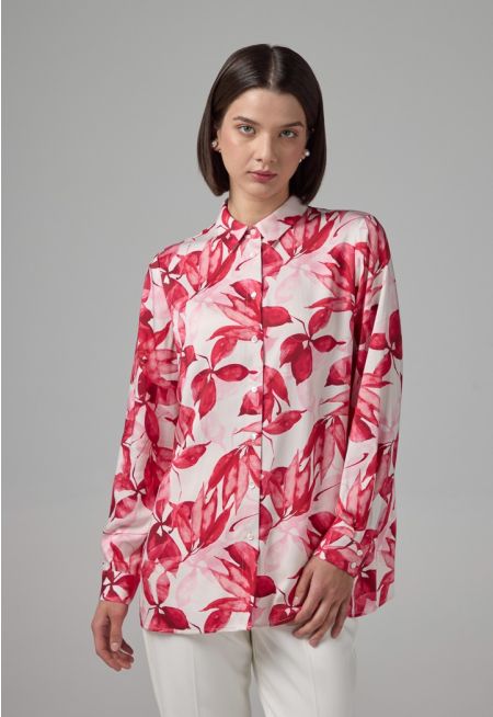 Floral Printed Long Sleeve Shirt 