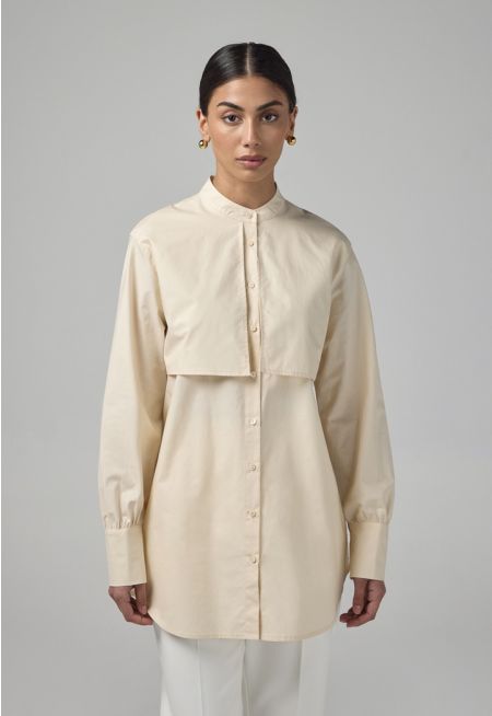 Mandarin Collar Basic Shirt 