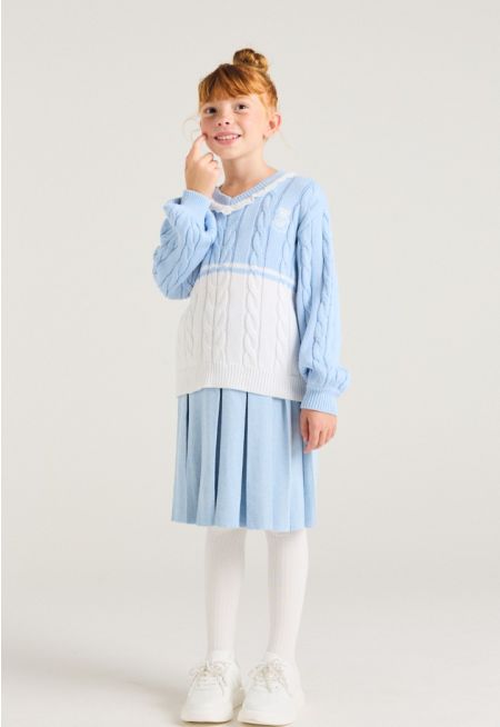 Knitted Pleated Skirt