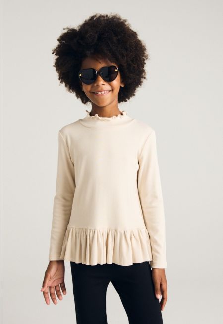 Ruffled Drop Waist Top