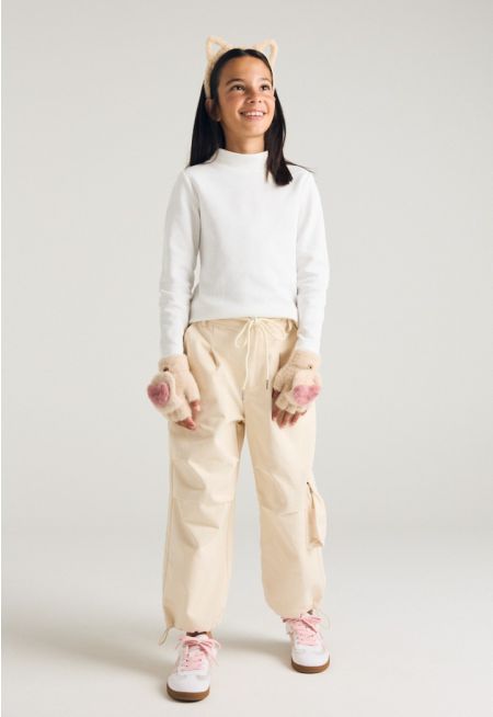 Elastic Waist and Hems Cargo Pants