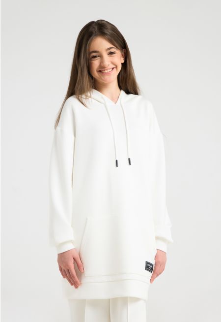 Solid Knitted Hoodie