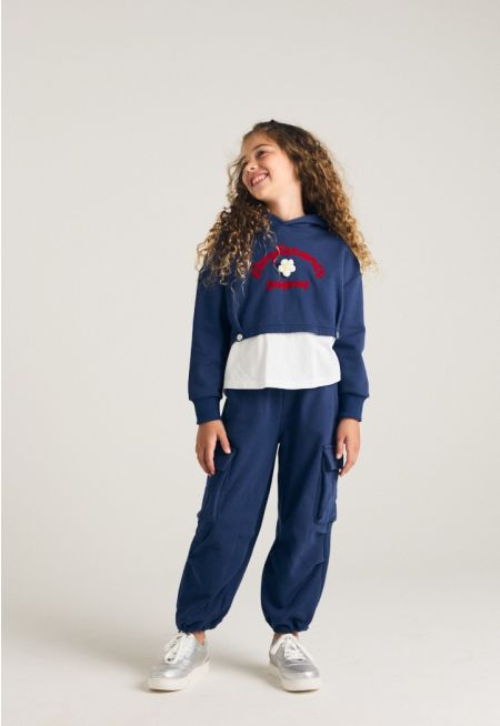 Drawstring Hems Knitted Pants