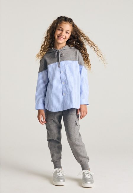 Solid Cargo Sweatpants