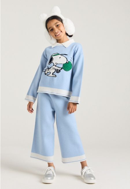 Contrast Knitted Trousers