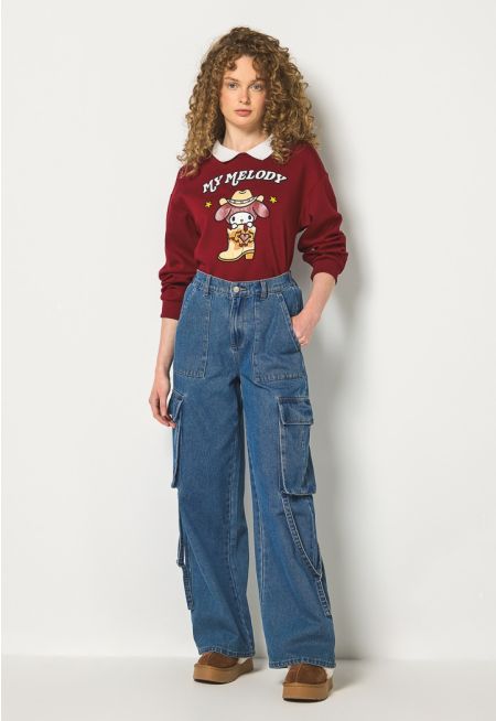 Wide Leg Cargo Jeans