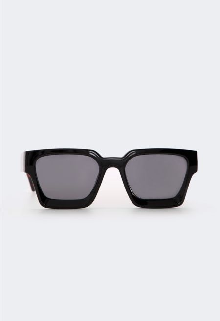 Metallic Details Square Sunglasses