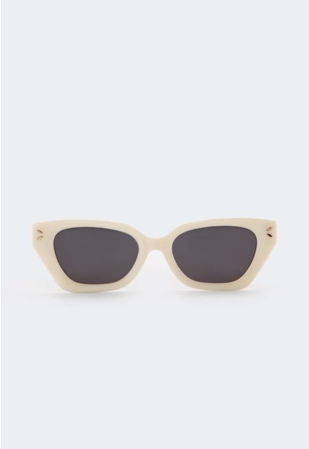 Solid Cat Eye Frame Sunglasses