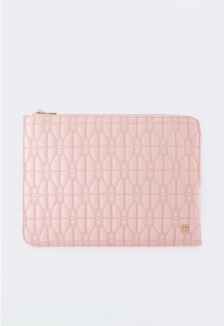 Quilted Embroidered Pouch