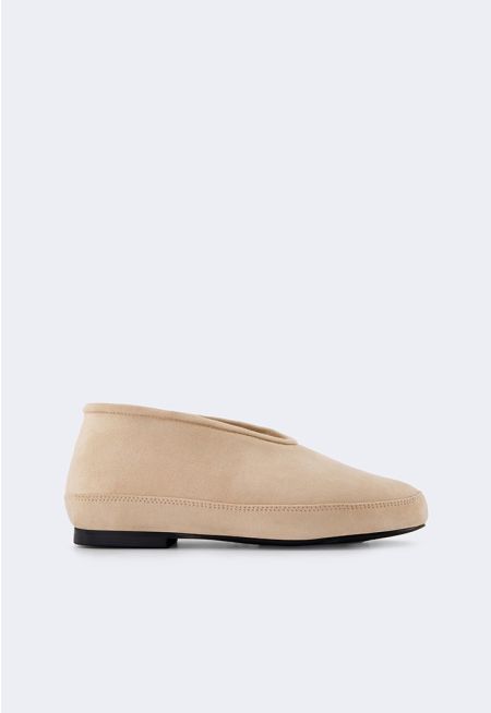 Shearling Quilted Flat Shoes