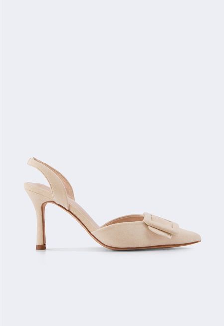 Suede Slingback Heels