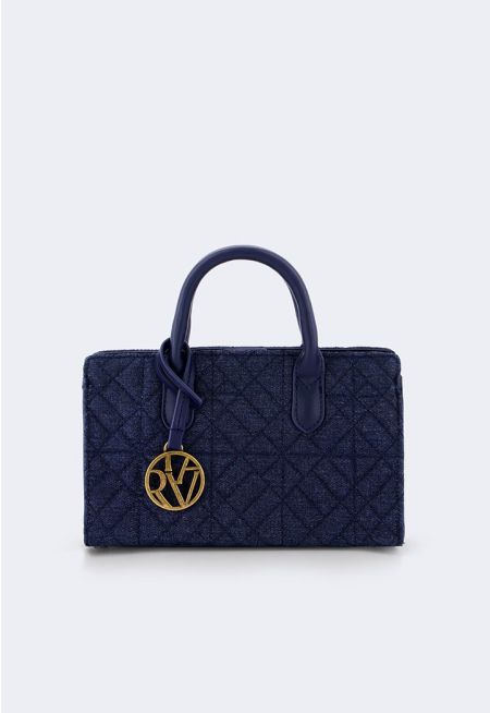 Denim Stitched Crossbody Bag