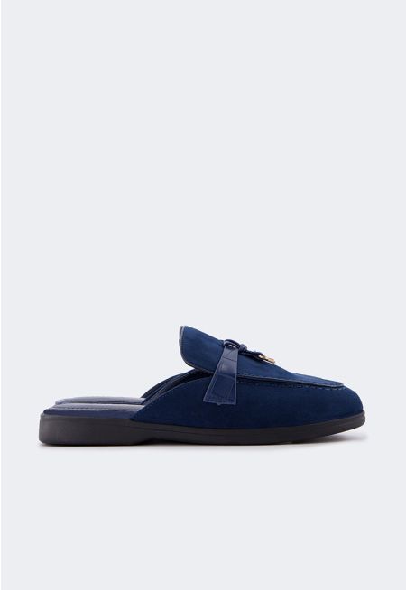 PU Leather Detailed Mules