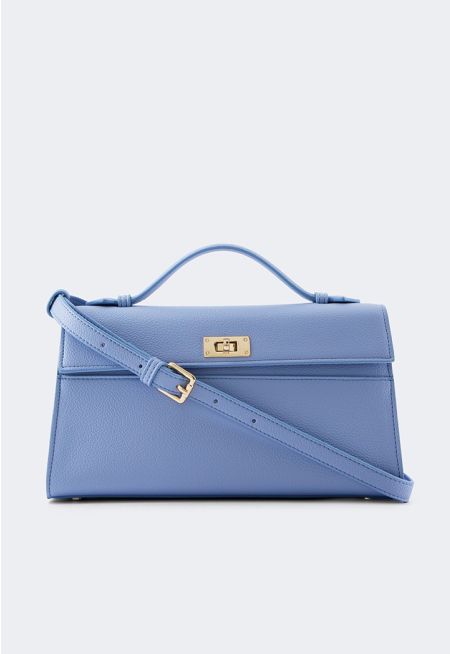 Top Handle Textured Clutch