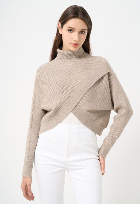 Knitted Crisscross hem Top