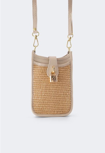 Raffia Crossbody Bag