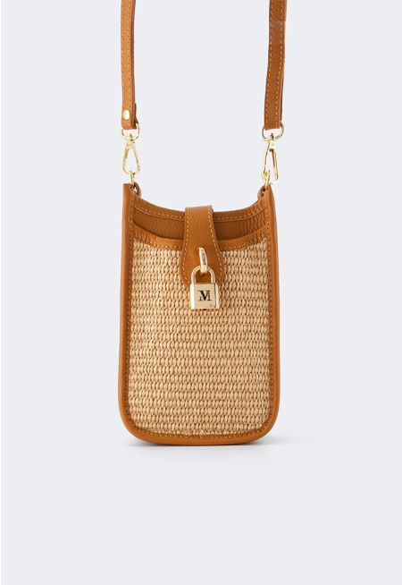 Raffia Crossbody Bag