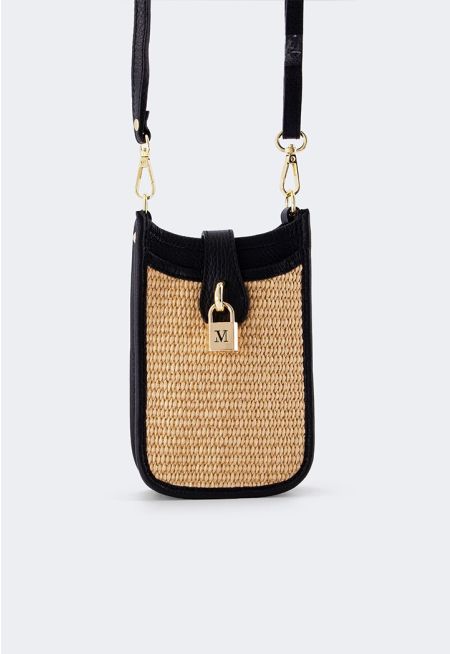 Raffia Crossbody Bag