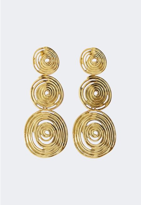 Metallic Multi Circular Earrings
