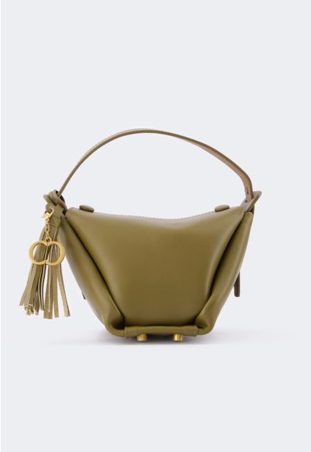Modern Plain Genuine Leather Handbag