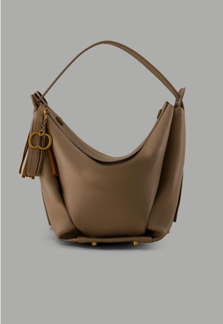 Modern Plain Genuine Leather Handbag