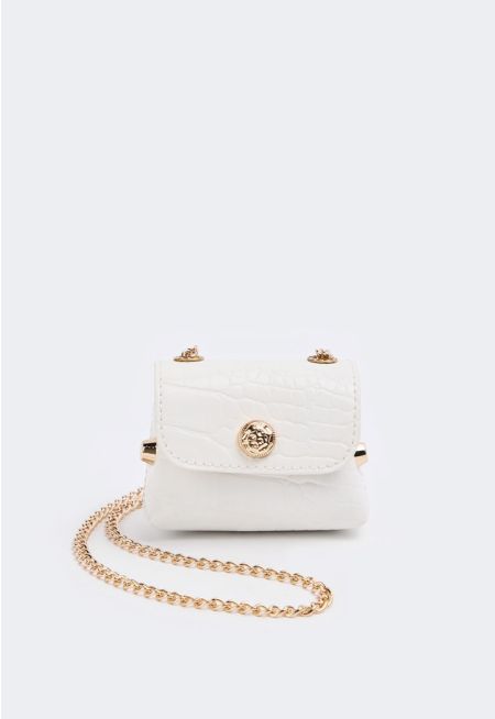 Textured Micro Crossbody Bag