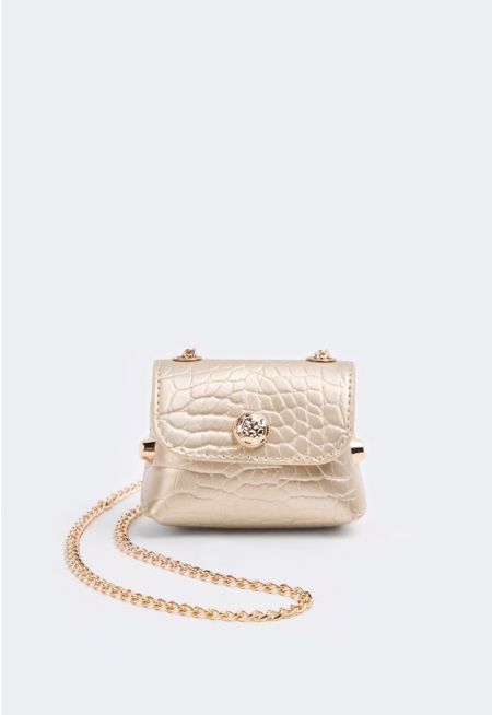 Textured Micro Crossbody Bag
