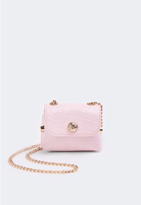 Textured Micro Crossbody Bag