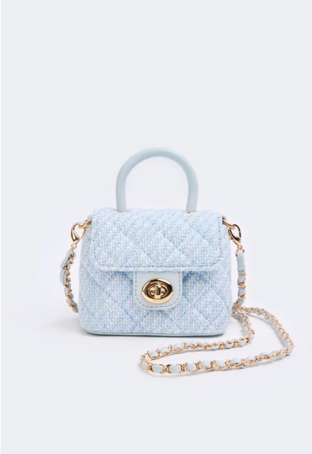 Mini Tweed Quilted Handbag