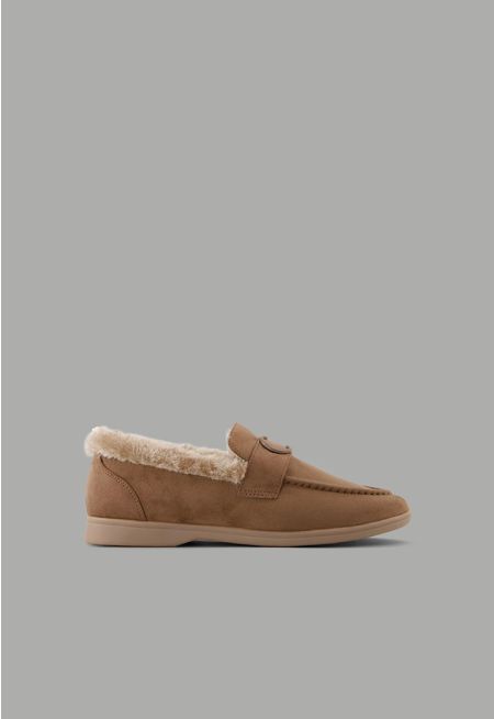Quilted Suede Loafers