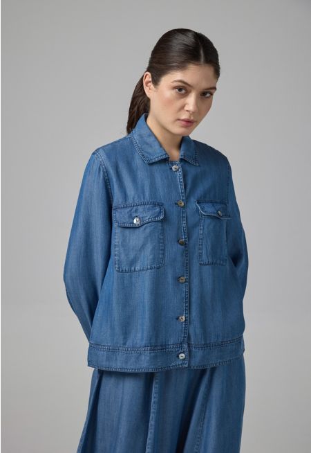 Single Tone Long Sleeve Jacket