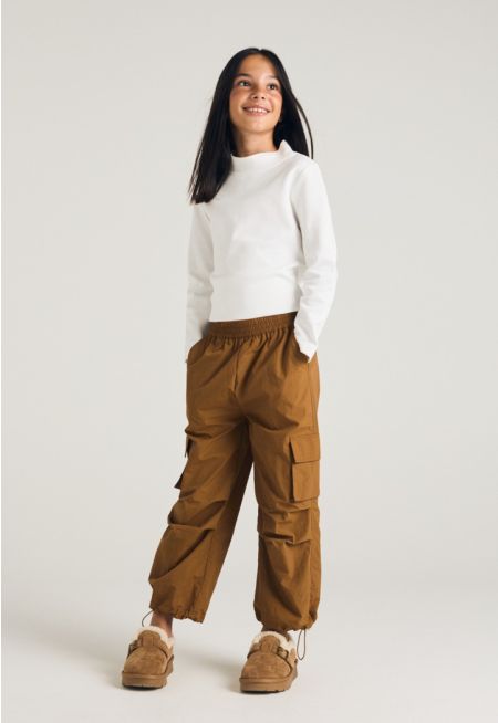 Elastic Waist Cargo Pants