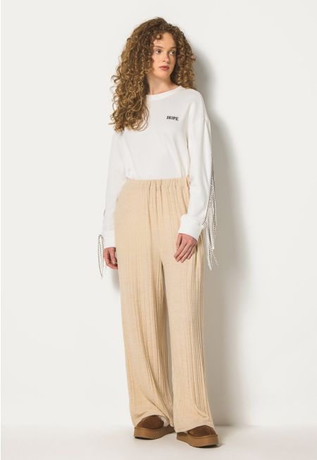 Knitted Pleated Trousers
