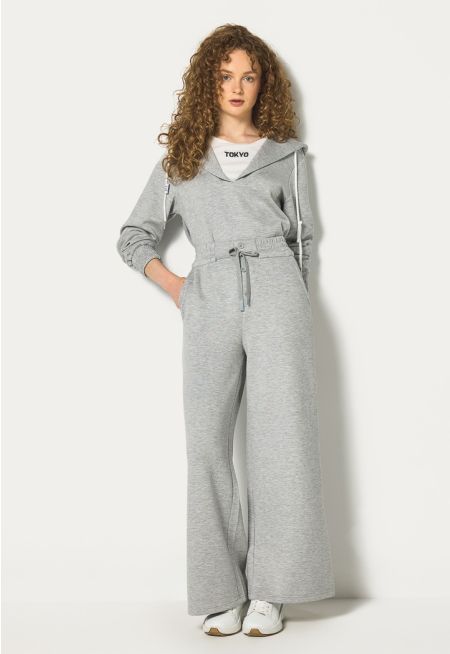 Solid Wide Leg Sweatpants