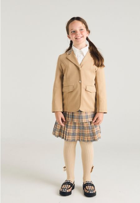 Tiered Checkered Skirt