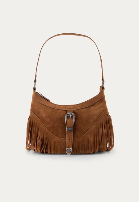 Tassel Suede Handbag