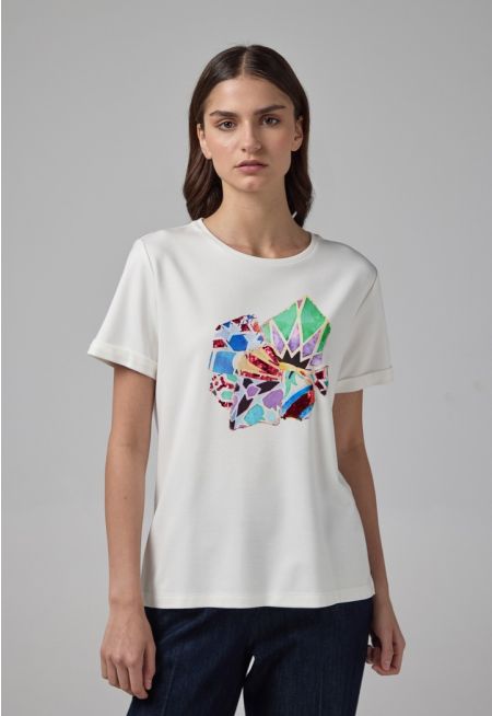 Abstract Print T-Shirt
