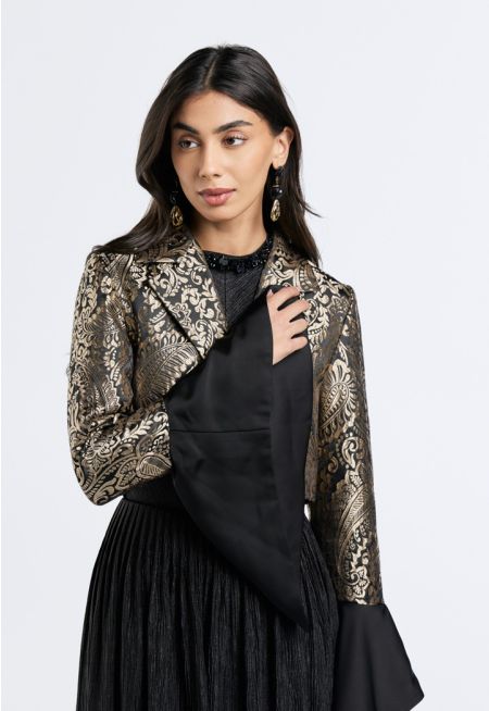 Metallic Paisley Jacquard Jacket- Ramadan Style
