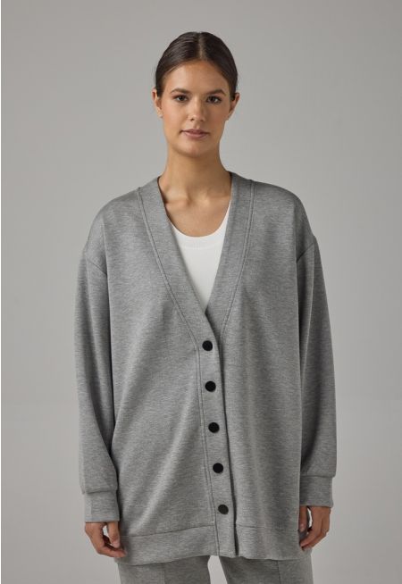 Long Sleeve Drop Shoulder Cardigan