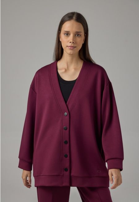 Long Sleeve Drop Shoulder Cardigan