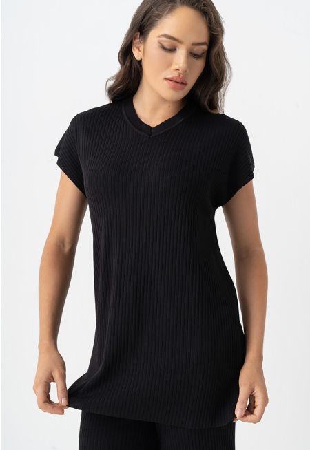 Solid Sleeveless Knitted Top