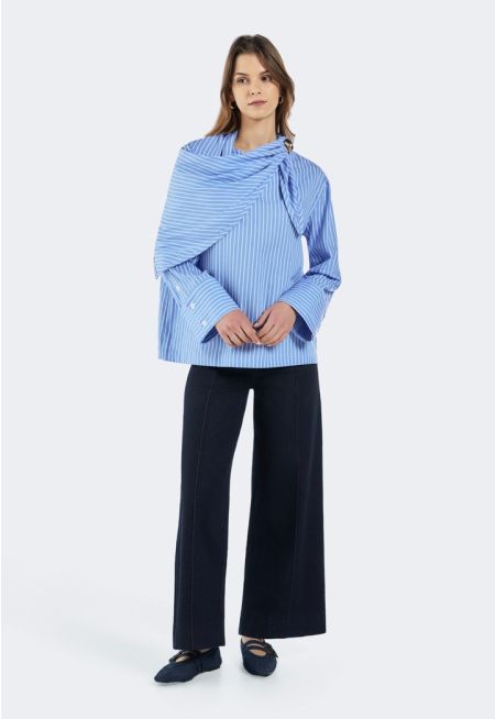 High Waist Denim Trousers