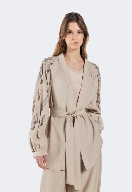 Beaded Belted Kimono