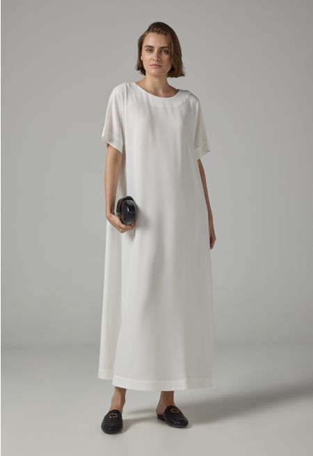Short Sleeves Basic Maxi Dress 